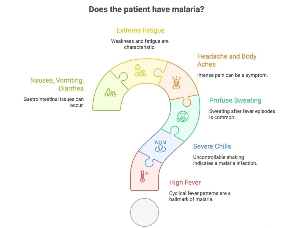 Does tha patient have malaria